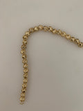 1 Strand of Fancy  Shiny Round Gold Finish,Brushed Finished Round  Beads , E-coated Beads. Bead Size is: 8mm(27 Bead In Strand)
