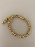 1 Strand of Decorative Beads,Round Shiny Gold Finish,  Brushed Finish, E-coated (about 34 to 40 Beads) Size: 6mm and 7 mm