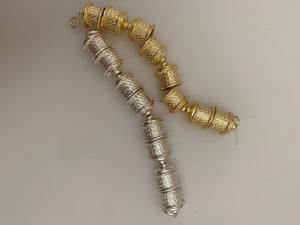 1 Strand of End Caps,  Gold Finish ,Silver Plated   Fancy End Cap E-Coated, End Cap. Size: 12X12mm (inside size is 8mm)