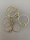 8 Pcs. Gold Plated ,Silver Plated ,Gunmetal Hoops  E-Coated, Handmade,Brushed Finish, Findings/Components Available two Size And three Color