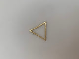 Gold Finish Silver Plated And Solid Copper Triangle Brushed Finish Blanks E-coated Handmade Available Three color and three size
