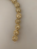 1 Strand of Decorative Beads, Gold Finish And Silver Plated, Brushed Finish, e-coated (about 12 Beads) Size: 16mm.