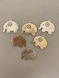 Elephant shaped Charms, Gold Finish,and Silver Plated  E-coated, Brushed Finish.