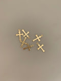 Cross Pendant Gold Finish, Silver Plated, or Copper  Cross Pendant, E-coated, Brushed Finish, Handmade Components/findings | Purity Beads