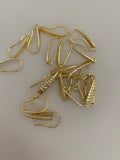 20 Pcs of Gold Finish  Hammered Fancy  E-Coated,  Ear wires, Findings, Metal Ear wires, Copper Ear wires Size :19 mm X 10 mm #G 1016