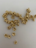 A Strand of Bead Caps, End Caps,Brushed Finish, E-Coated,Available in 2 Colors: Gold Finish & Silver Plated,About 45to48 caps, Size-10mmX6mm