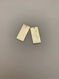 8 Pcs. of Stamping Bar/Rectangular Charms/Pendants in 3 colors (Gold Finish, Gunmetal & Silver Plated) Brushed Finish, Size: 35X16mm