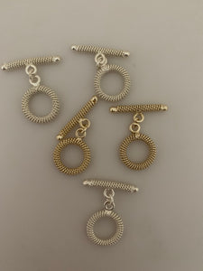 Toggle Gold Finish or Silver Plated,  E-coated, Handmade Toggles # G1001. | Purity Beads.