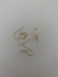 25 Pairs of Gold Finish And Silver Plated  ,  E-Coated,  Ear wires, Findings, Metal  Hammered Ear wires, Copper Ear wires