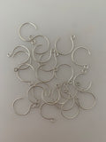 6 to 7 Pairs of Round Sterling Silver Ear Wire Size 18mm EW1SS & EW2SS