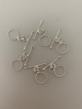 6Pcs of Sterling Silver toggle /Clasps  Size:10mm | T3SS