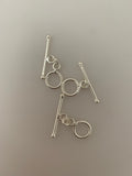 5 Pcs A Pack of Sterling Silver Toggle /Claps Size: 9mm | T6SS