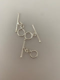 5 Pcs A Pack of Sterling Silver Toggle /Claps Size: 9mm | T6SS