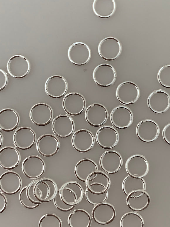 50 pcs of Sterling Silver Close  jump ring 19 Gauge Close Jump ring  Available 4 Size :4mm,5mm ,6mm,7mm.