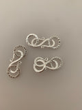 3 Pcs Of Pack Sterling Silver S Hook/Silver Clasp Size :18mmX9mm | H4SS