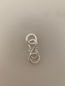 3 Pcs Of Pack Sterling Silver S Hook/Silver Clasp Size :18mmX9mm | H4SS