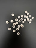 Sterling Silver Daisy Spacers | 925 Sterling Silver Daisy Available in 5 Sizes: 3mm, 3.5mm, 4mm, 5mm, 6mm & 2 colors- Shiny, Oxidized