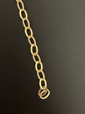 3 Feet of Gold Plated Brass Flat Chain | Flat Brass Chain Electroplated and Gold Plated | Size: 3.5mmX5.3mm | CHN14BM