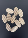 A Pack of 10 pcs. Gold finish And Silver plated, Brushed Finish Oval Shaped Components. Size: 29mmX15mm