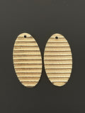 A Pack of 10 pcs. Gold finish And Silver plated, Brushed Finish Oval Shaped Components. Size: 29mmX15mm
