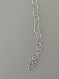 3 Feet of 925  White Sterling Silver Oval Cable Chain Link  Size: 7.15mmX5mm | CHN19SS