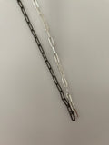 3 Feet of 925 Sterling Solid  Silver Chain, Rectangular Chain Squared  Wire. Machine made Chain, Size 11.4mmX4.2mm