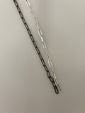 3 Feet of 925 Sterling Solid  Silver Chain, Rectangular Chain Squared  Wire. Machine made Chain, Size 11.4mmX4.2mm