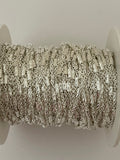 3 feet Sterling Silver Chain, 925 Sterling cable chain with crimped D/C tube size: 1.8mm | CHN129SS