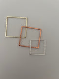 Gold Finish Silver Plated And Solid Copper Square  Brushed Finish Blanks E-coated Handmade Available Three color and three size