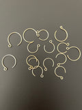50 to 80PcsGold Finish And Silver Plated Hoops Earring, Gold Earring, Earring Blanks, Round Earring Hook,Gold Ear wire, Thin Earring Hoop.