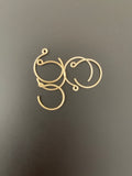 50 to 80PcsGold Finish And Silver Plated Hoops Earring, Gold Earring, Earring Blanks, Round Earring Hook,Gold Ear wire, Thin Earring Hoop.