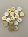 Brushed Finish Gold Drum  Round Rondell Cylinder Bead Four Size Available :,4mX8mX4mmX10m,4mx12m,4mX14m