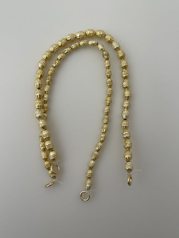 1 Strand of Decorative, designer  Gold Finish Bead  E-coated, Available  Two  Size: 6mX4m,6mX5