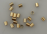 14k Real Gold Filled Crimp Beads | Gold Filled Cut Tubes | Crimps | 100Pcs to 350Pcs/Pack | Available Five Size: 1m, 1.1m, 2m, 2x1m, 2X2m