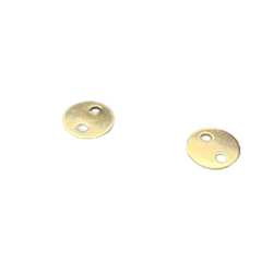 14 K Real Gold Filled Two Hole Flat disc 0.3mm Thick Available Size is 4mm D5GF