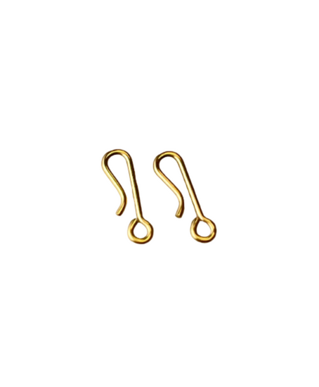 S Hook 14K Gold Filled Hooks, 10 Pcs., Hook Size 14.25mm, 18 Gauge, Half S-Hooks, Tiny Hook & Eye Infinity Clasp Component For Jewelry.#H1GF