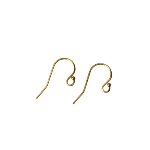 14K Real Gold Filled Ear Wires l Plain Ball End Ear-wires | 6pairs (12 pieces total) | Gold Filled Ball End Ear Wires | Size: 20mm | EW4GF
