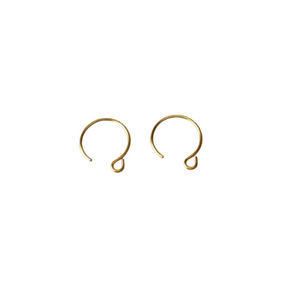 Simple Circle Ear Wires | 18Pcs. | Size: 13mm | 14K Real Gold Filled | Plain Earrings | EW6GF