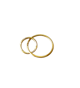 14K Real Gold Filled Interlocking Double Ring Hoops 3 to 4 Pcs In A Pack available Three size 16mm, 15mm, 10mm