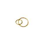 14K Real Gold Filled Sparkle Interlocking Ring/Hoops 3 Pcs In A Pack (15mm & 10mm ring size) IR4GF