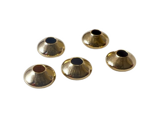 Plain Saucer Beads, 12-30 Pcs., 14K Gold Filled Saucer Beads, 1.0mm Hole Size , Sizes: "5.5X3.3mm" & "2mm"