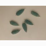 Amazonite laced with Sterling Silver 925 Natural Pear Shape. #KE-141. | Purity Beads.