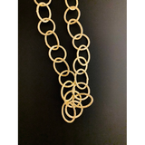 Chain Gold Finish & Silver Plated Circle And Oval Pattern Brushed Finish. | Purity Beads