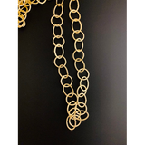 Chain Gold Finish & Silver Plated Circle And Oval Pattern Brushed Finish. | Purity Beads
