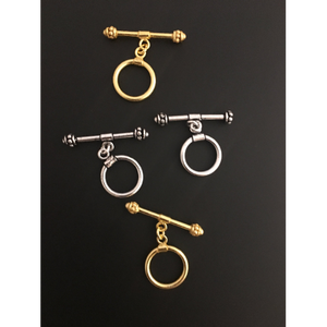 Decorated Toggles (Gold Finished/Silver Plated) | Purity Beads
