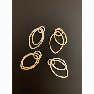 Double Oval Shaped Loops (Gold Finished/Silver Plated) | Purity Beads
