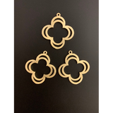 Double Quatrefoils, Clovers (Gold Finished/Silver Plated) | Purity Beads