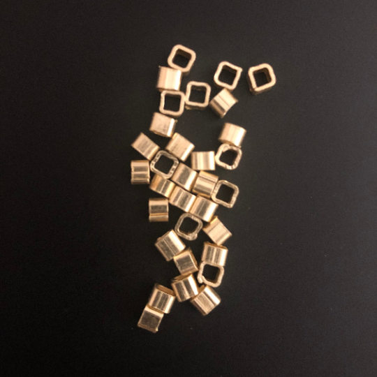 125 Pcs. Gold Finish European  Nuggets Beads E-coated, Brushed Finish, Handmade Components 3mm. #G1020