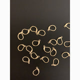 Lever back Hooks, A Pack of 20 pcs Lever Back Hooks, Lever Back Hooks, Gold Finish  And Silver Plated Ear, Ear hooks/lever backs Size: 15mmX10mm.