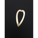Elongated Hollow Heart Shaped Jewelry Components (Gold Plated/Silver Plated) | Purity Beads